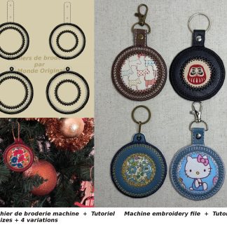 Porte-Clés Personnalisable Brodé - Étiquette Bagages 18x3cm - Identification Valises Et Sacs