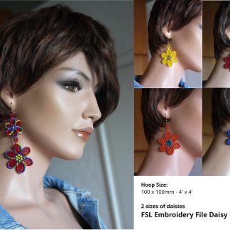 FSL boucles d'oreilles marguerite
