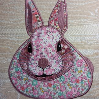 Motif applique lapin patchwork