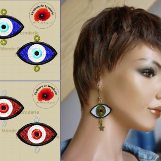 Motif de broderie FSL oeil talisman